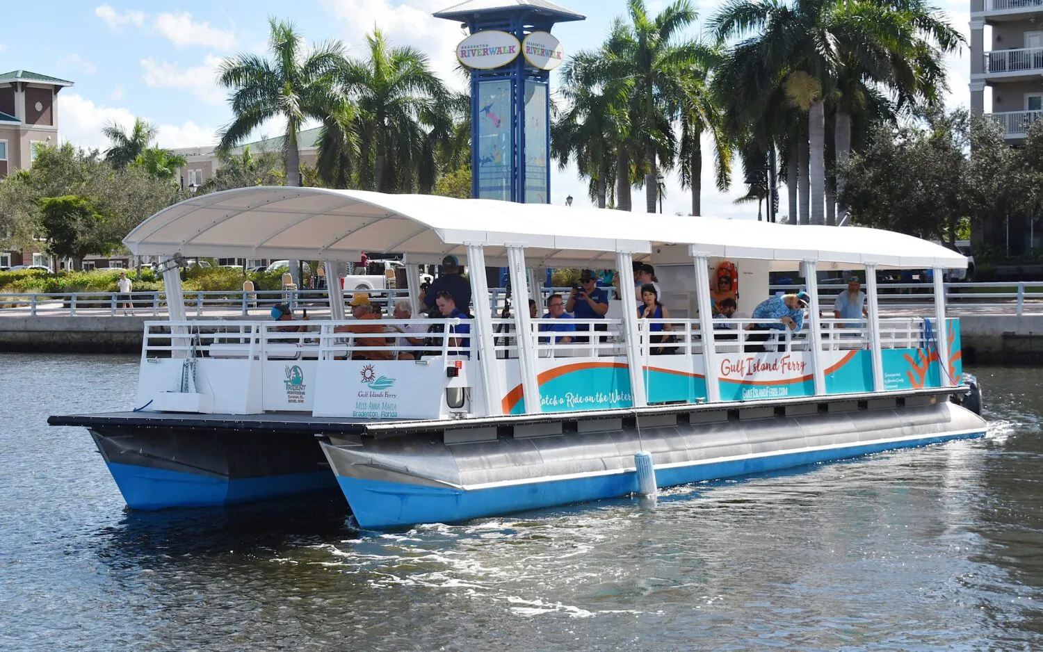 Gulf Islands Ferry to Hurricane Hanks on AMI anna maria island ferry vip cruise