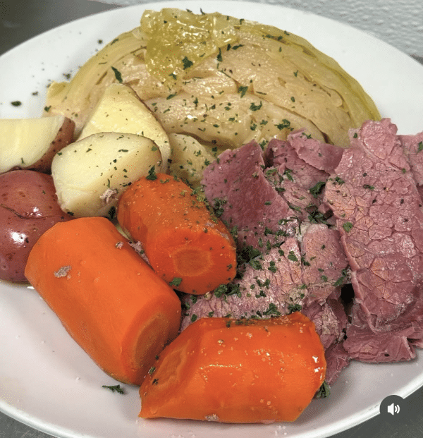 Corned beef and cabbage hurricane hanks